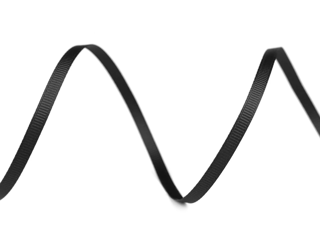 Ruban côtelé 5 mm - noir (rouleau de 30 m)