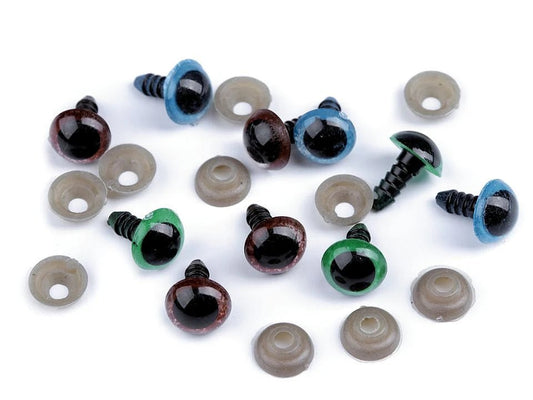 Toy eyes Ø10 mm - blue (pack of 5 pairs)