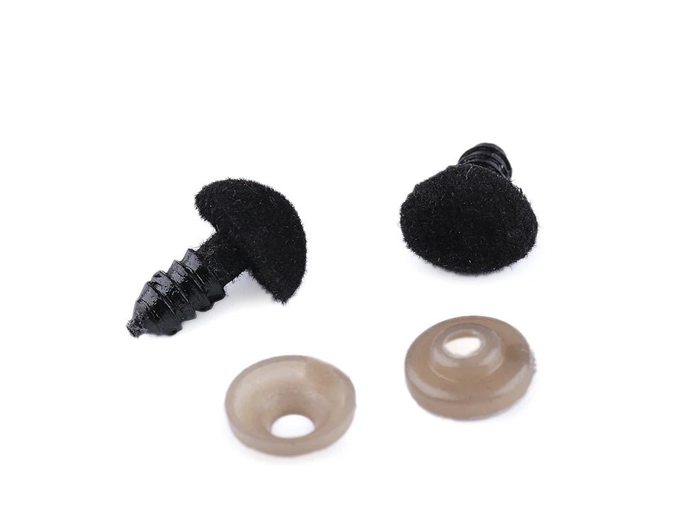 Nez pour jouet 10x12 mm, noir (lot de 5)