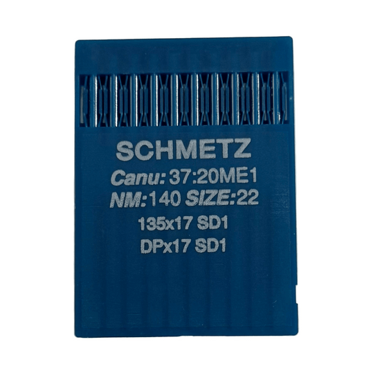 Image de l’aiguille pour machine à coudre industrielle SCHMETZ DPx17 (135x17) SD1 pour cuir - 10 pièces – disponible chez Šarlotes audumi