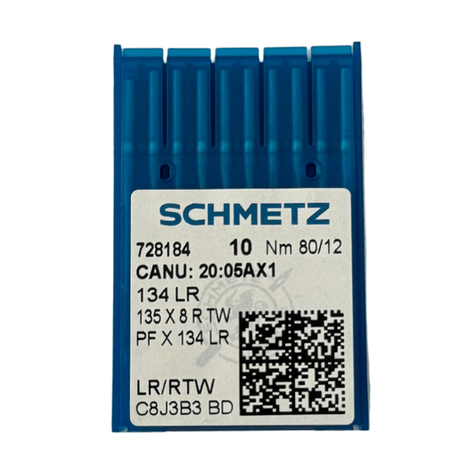 Image de l'aiguille pour machine à coudre industrielle SCHMETZ DPx5 (134) LR pour cuir - 10 pièces – disponible chez Šarlotes audumi