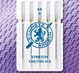 Aiguilles pour machine à coudre pour maille extensible SCHMETZ STRETCH - n°65 (5 pcs)