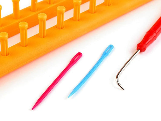 Image of a knitting loom frame set for scarves and hats – 5.2x36 cm – available at Šarlotes audumi