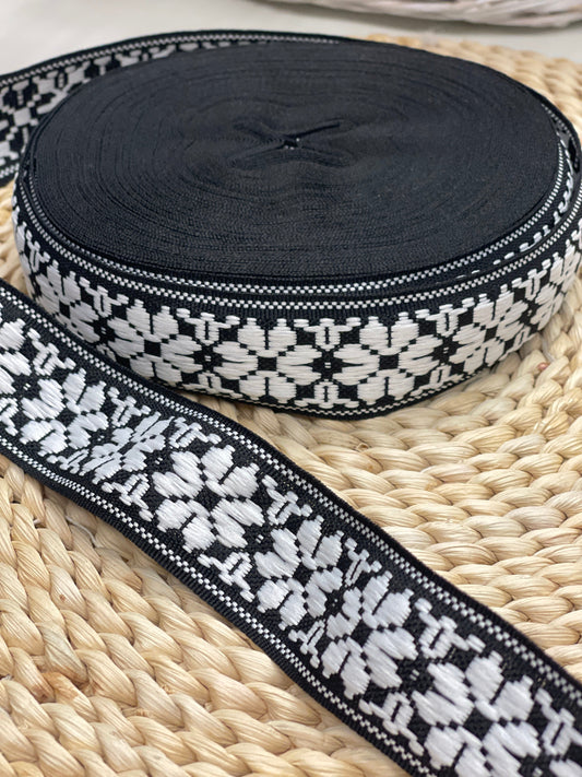 Traditional ribbon, sash 36mm - black - LV