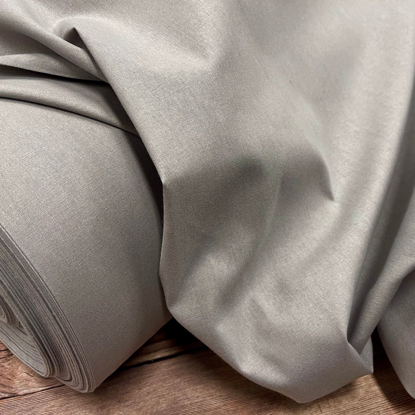 100 % Baumwollstoff, Aschgrau, 220 cm, 146 g/m²