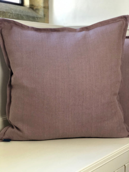 100% linen fabric – smoky plum shade (Mauve) 240 g/m²