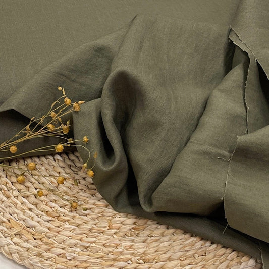Weiches Leinen in Khaki 205 g/m²
