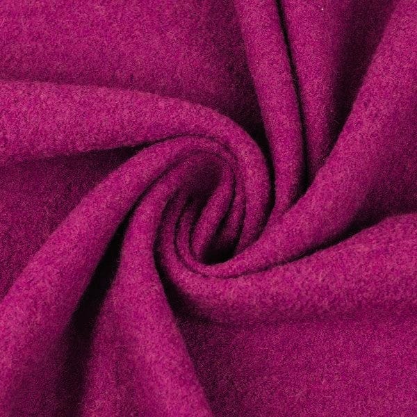 Tissu 100 % laine, rose vif, 385 g/m²