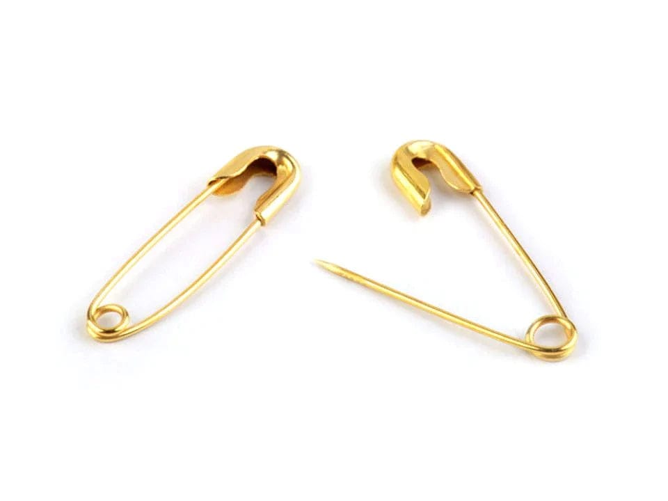 Sicherheitsnadeln, Büroklammern 28 mm-gold (Packung mit 50 Stk.)