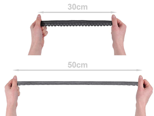 Elastische Polyamidspitze-2.5 cm weiß