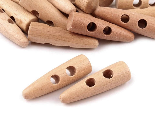 Wood button 10x40 mm