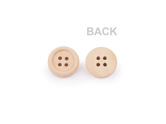 Wooden buttons 15 mm