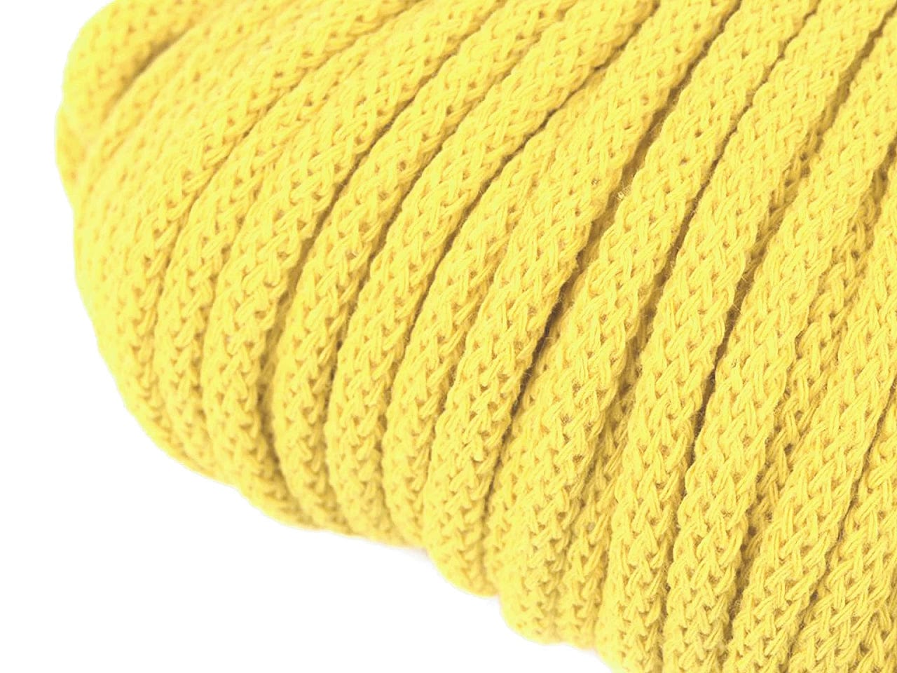 Corde en coton 5 mm jaune clair