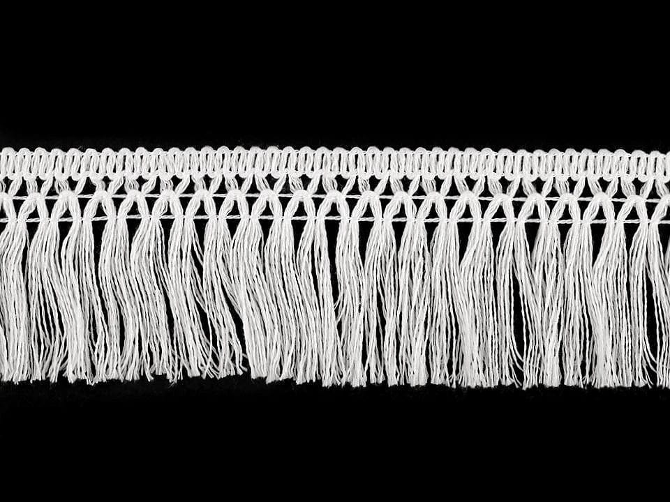 Cotton fringes 55 mm-white