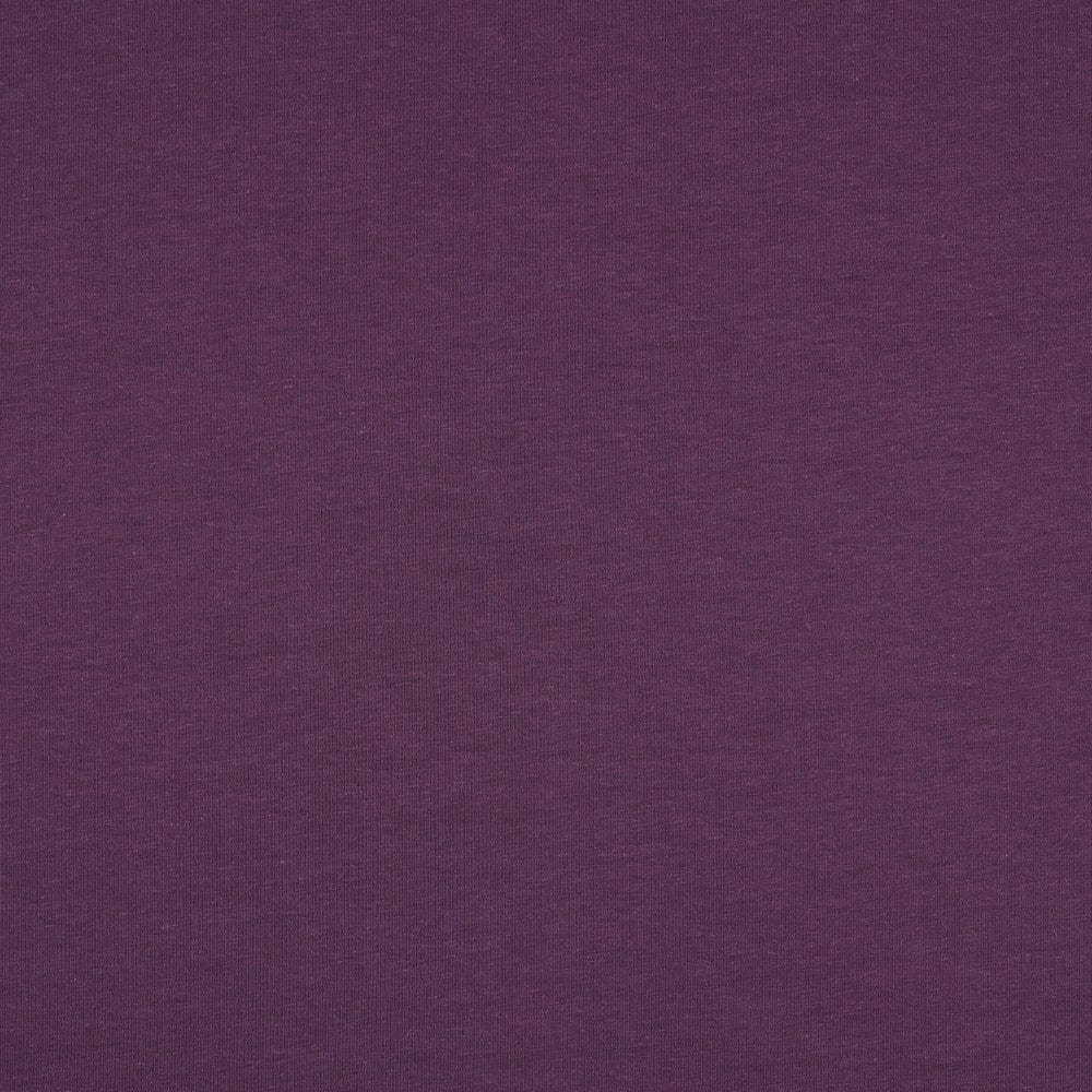 Tricot de coton molletonné, aubergine 285 g/m²