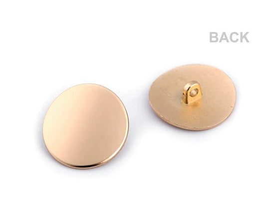 Metallknöpfe mit Stiel, 20 mm, gold
