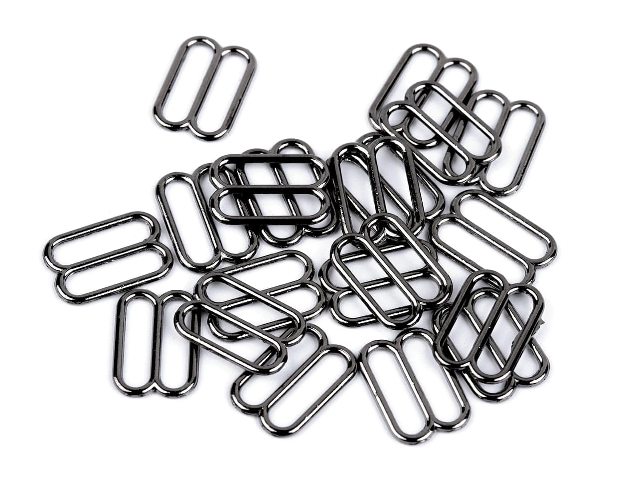 Metallregler für Wäsche, 12 mm, schwarz (20er-Packung)
