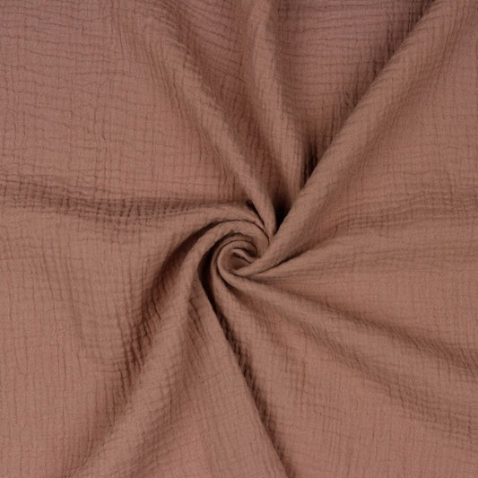 Musselin in rauchigem Mittelbraun, 125 g/m²