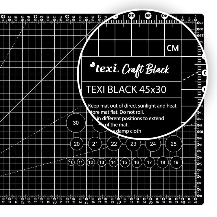 Tapis de découpe noir 45x30 cm