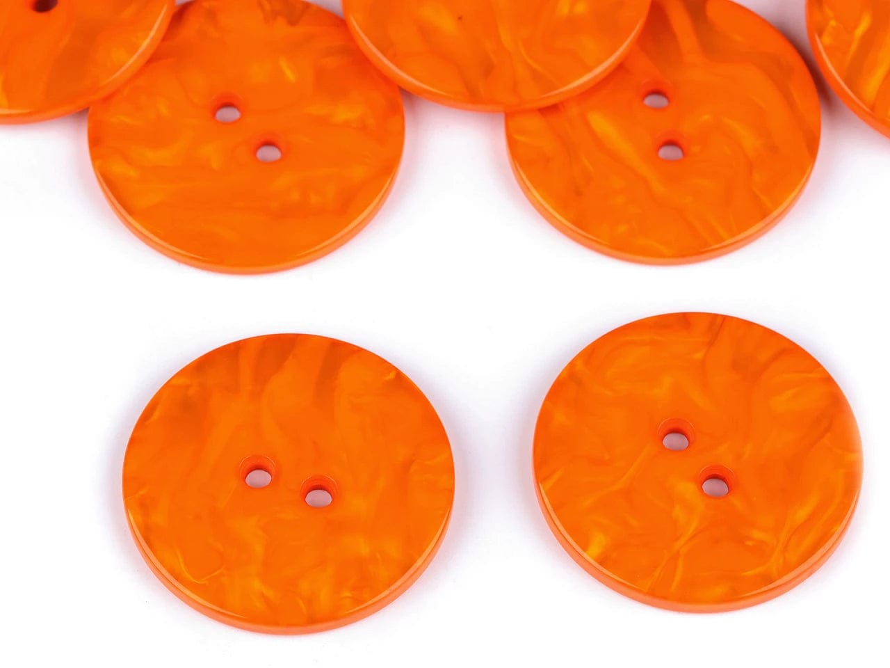 Kunststoffknöpfe 3.5 cm, orange