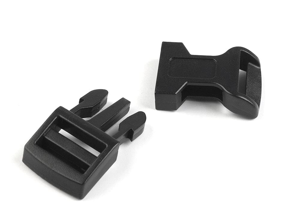 Boucle plastique encastrée 15 mm - noire (lot de 5 pièces)