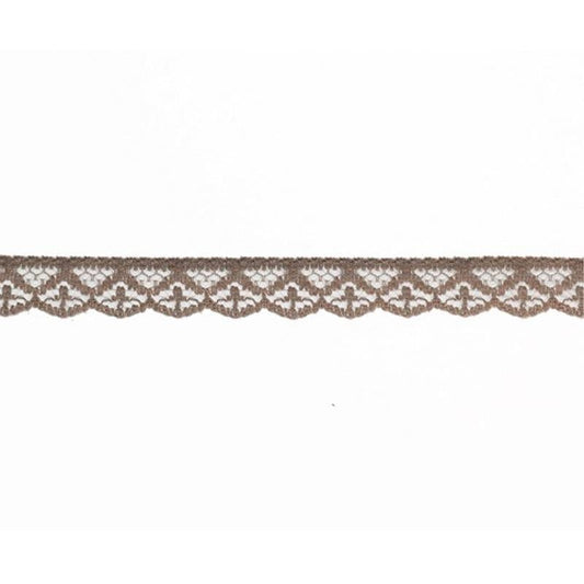 Polyester lace-1.2 cm brown