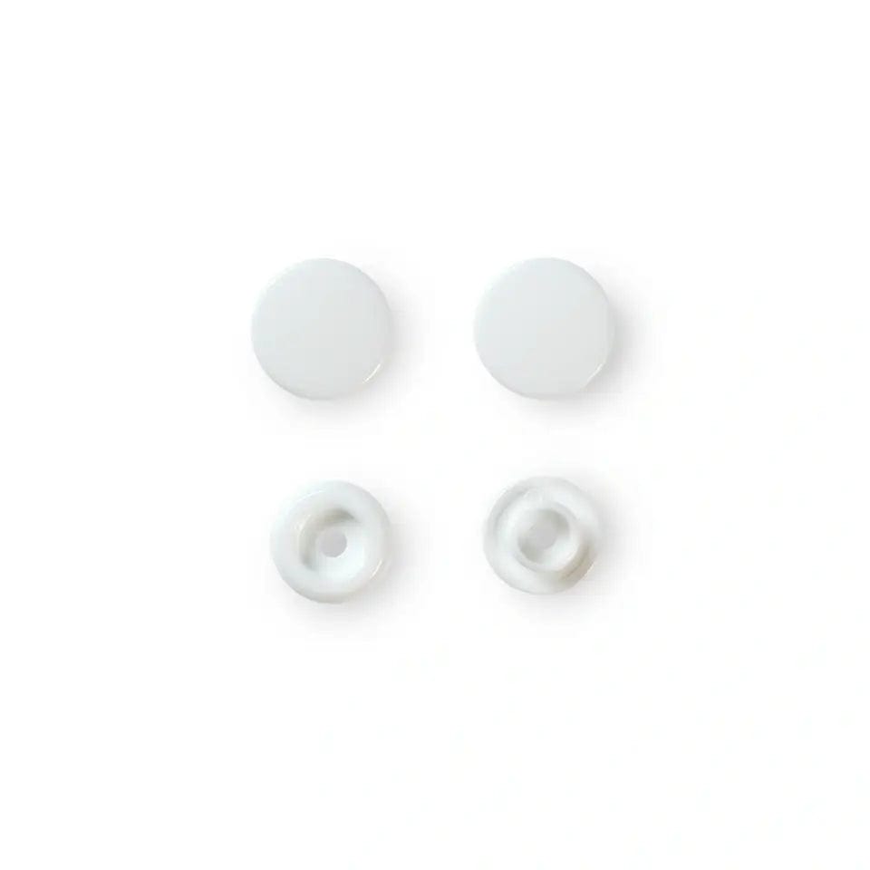 PRYM Druckknöpfe Ø12,4 mm, 30 Stück, weiß