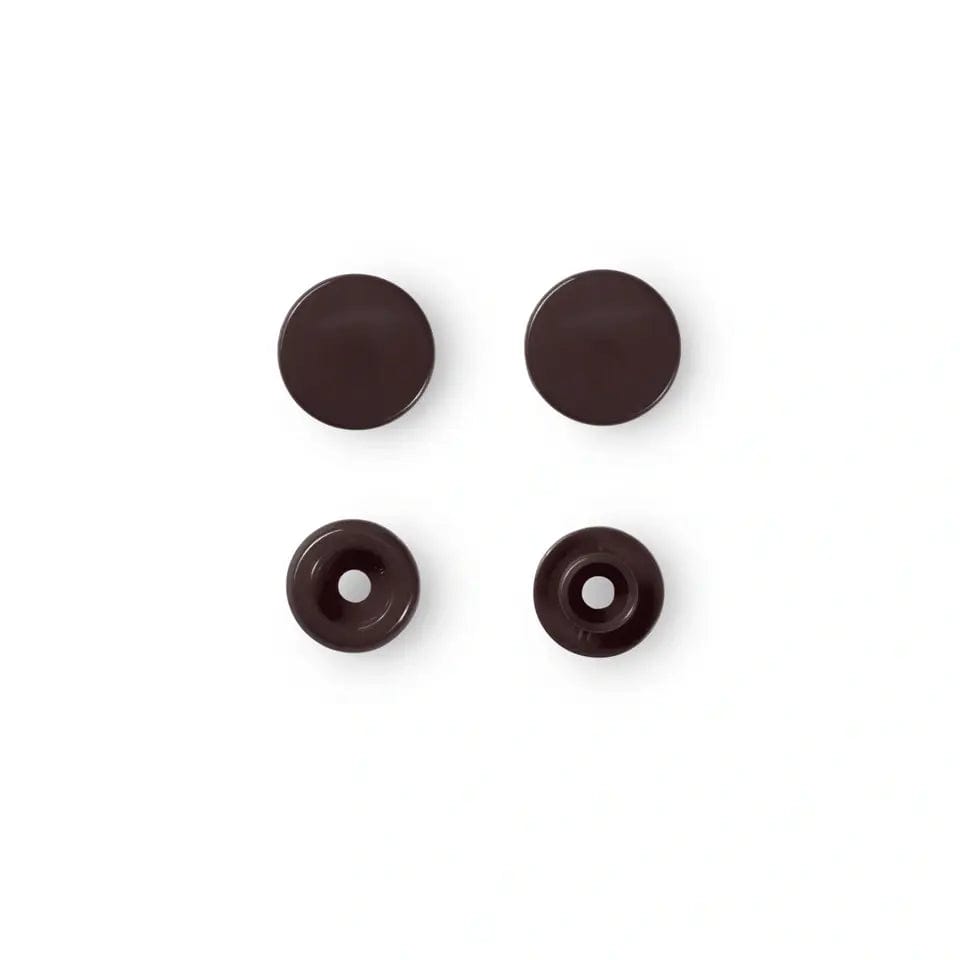 PRYM Boutons-pression Ø12,4 mm, 30 pièces, marron foncé