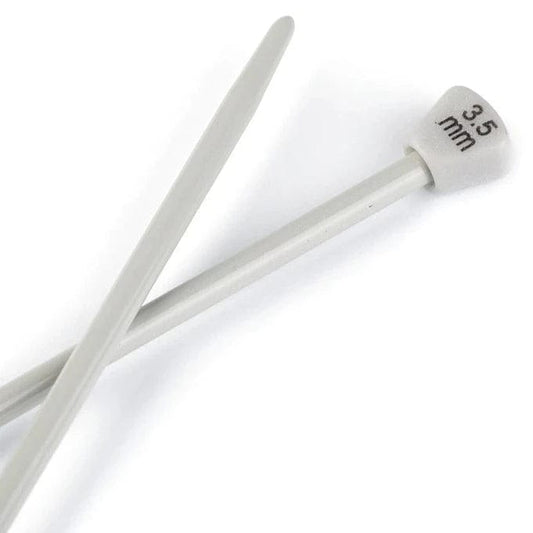 Straight aluminum knitting needles 35 cm 3,5 mm