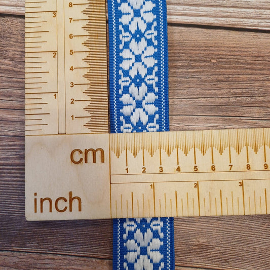 Folk ribbon, 36mm-blue-LV