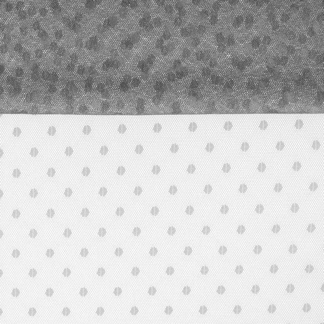 Tüll mit Punkten – grau