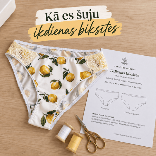 Näin ompelen arkipöksyni – mukavat, pehmeät ja juuri sellaiset kuin itse haluan - Šarlotes audumi