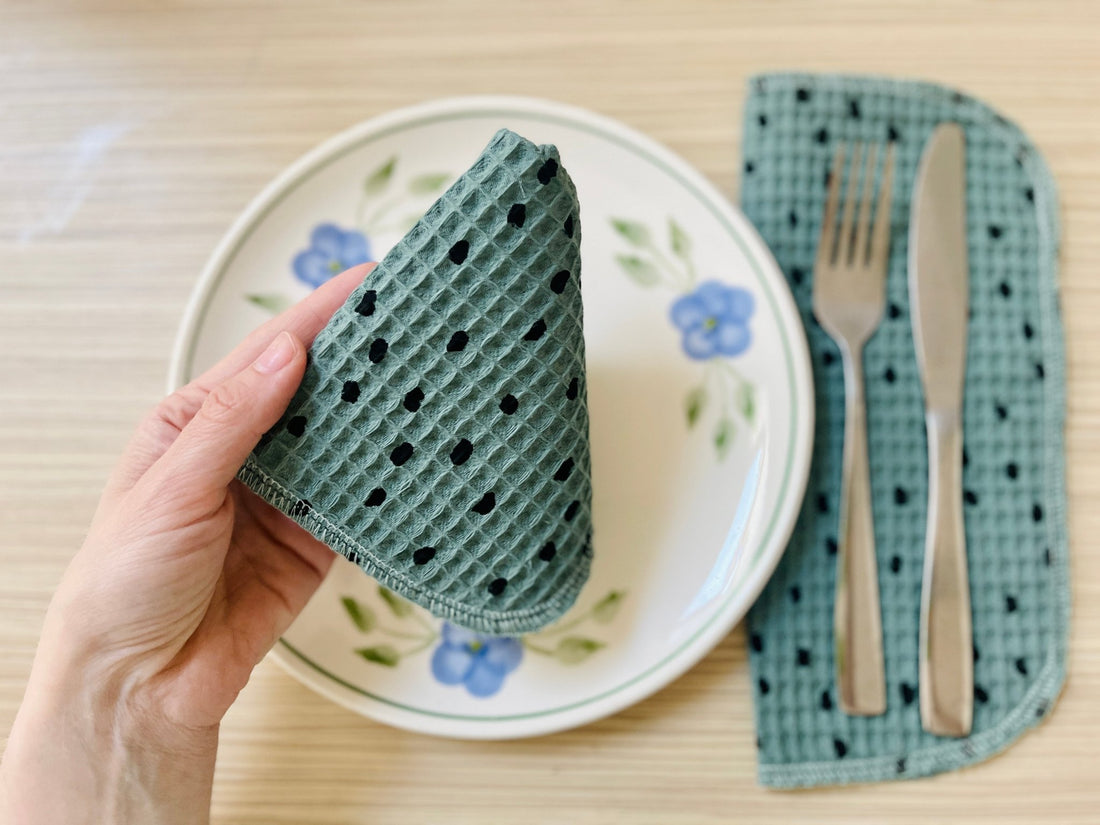Servietten aus Waffelstoff? - Šarlotes audumi