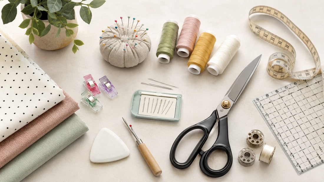 Accessoires de couture pour débutants : de quoi faut-il pour commencer à coudre ? - Šarlotes audumi