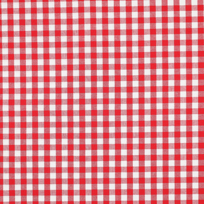Premium 100 % Baumwollstoff, rot kariert, 110 g/m²
