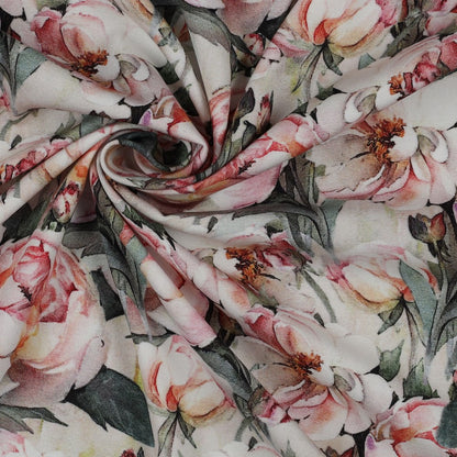 Viskozes audums ar elastānu-peonijas 135 g/m²