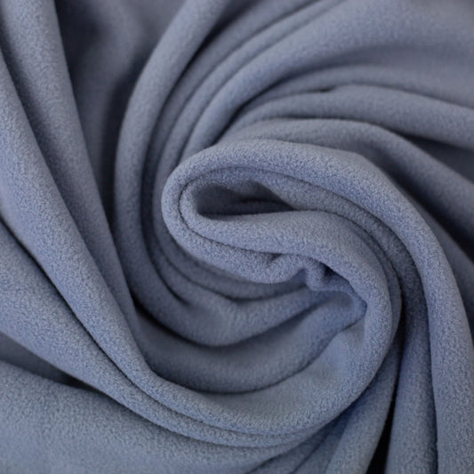 Microfleece – soft fleece fabric for clothing, blue-gray