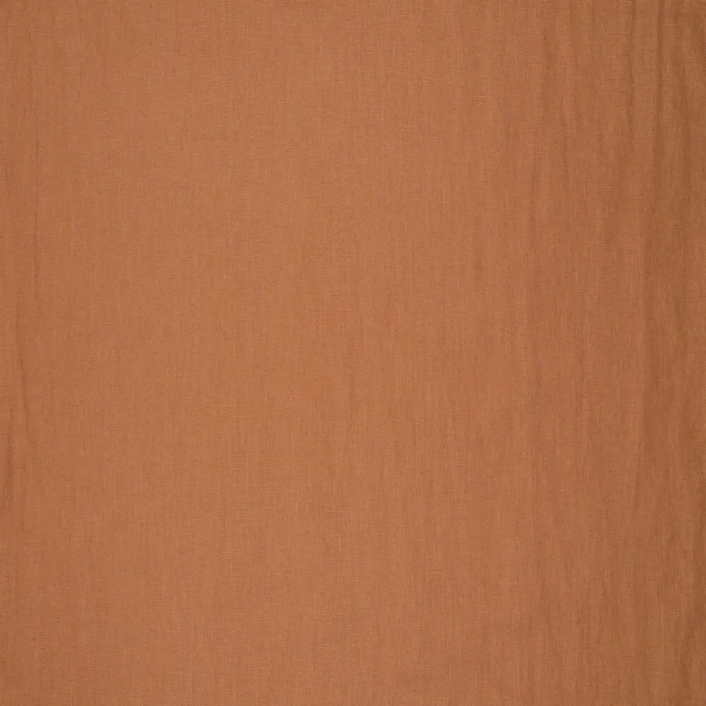100% Mīkstināts lina audums-konjaks 165 g/m²