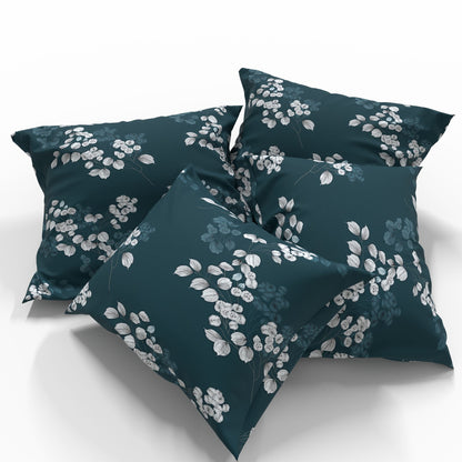 Image with 100% cotton fabric - white elegant flowers and leaves 220cm 146 g/m² – available at Šarlotes audumi