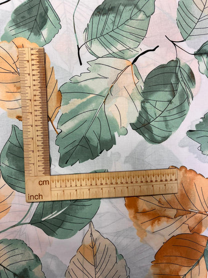Attēls ar 100% Kokvilnas audums - lapas 125 g/m² – pieejams Šarlotes audumi