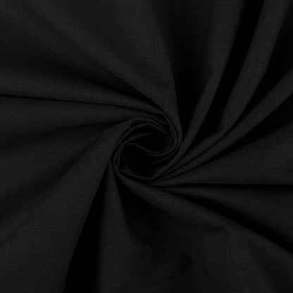 Tissu 100 % coton - noir 125 g/m²