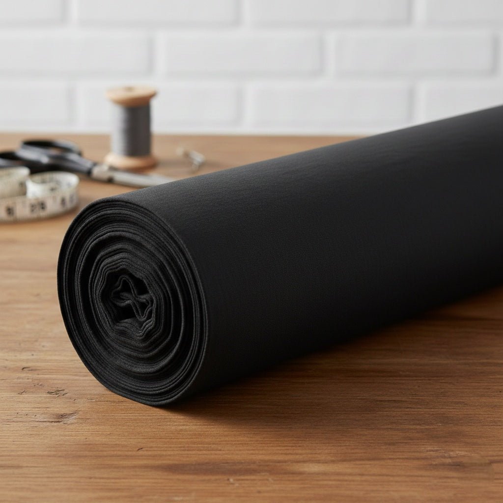 Image avec tissu 100 % coton - noir grisâtre 220 cm 146 g/m² – disponible chez Šarlotes audumi