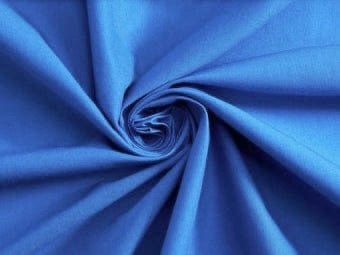 Tissu 100 % coton bleu bleuet 220cm 146 g/m²