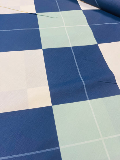 Image of 100% cotton checkered fabric - 220cm 146 g/m² – available at Šarlotes audumi
