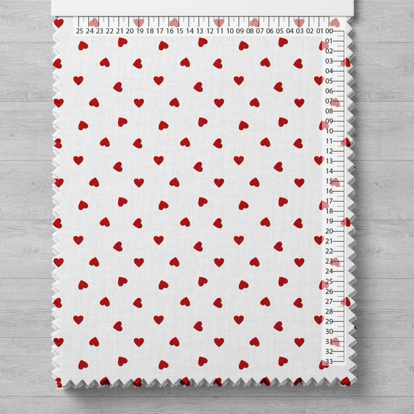 Tissu 100 % coton - cœurs sur fond blanc 125 g/m