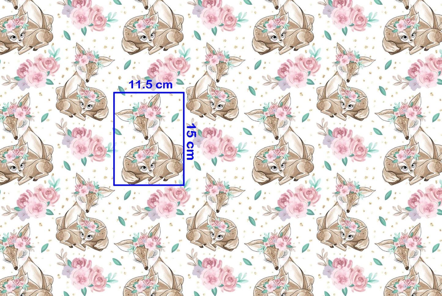 Tissu 100 % coton - faons fleuris 125 g/m²