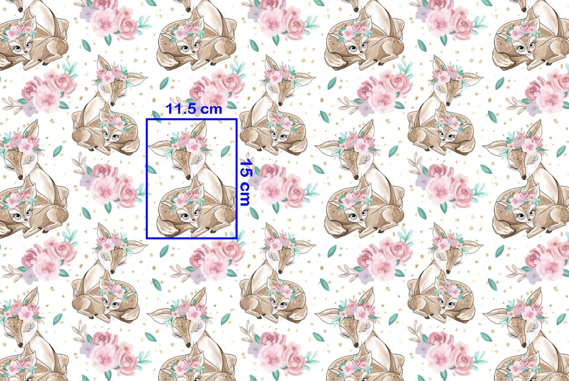 Tissu 100 % coton - faons fleuris 125 g/m²