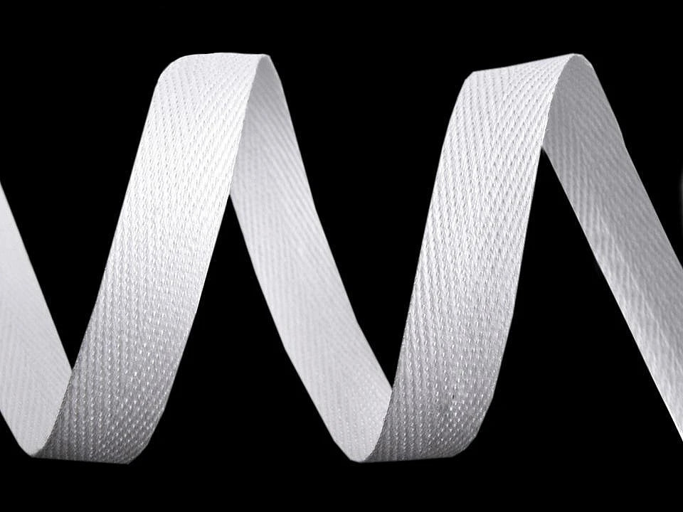 100% ruban en coton blanc 10 mm