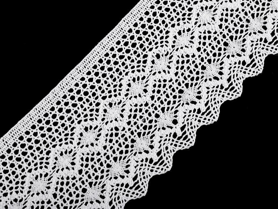 Dentelle 100% coton - 11,5 cm blanche