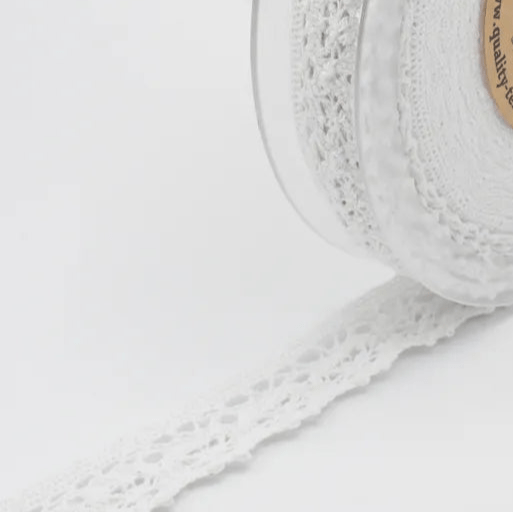 Dentelle 100 % coton 3 cm - blanche